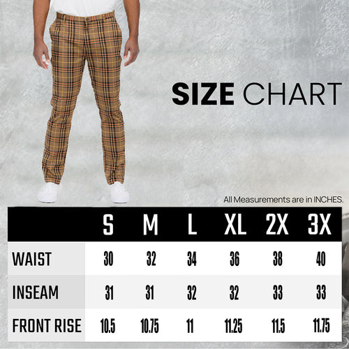 Slim Fit Pants - Plaid