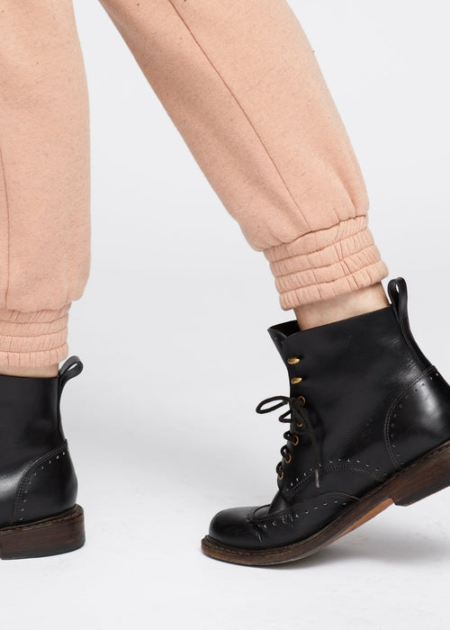 Women's Peplum Sweatpants - Peach