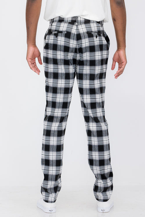 Slim Fit Pants - Plaid