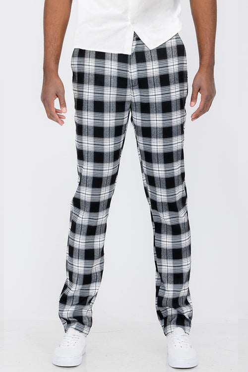 Slim Fit Pants - Plaid